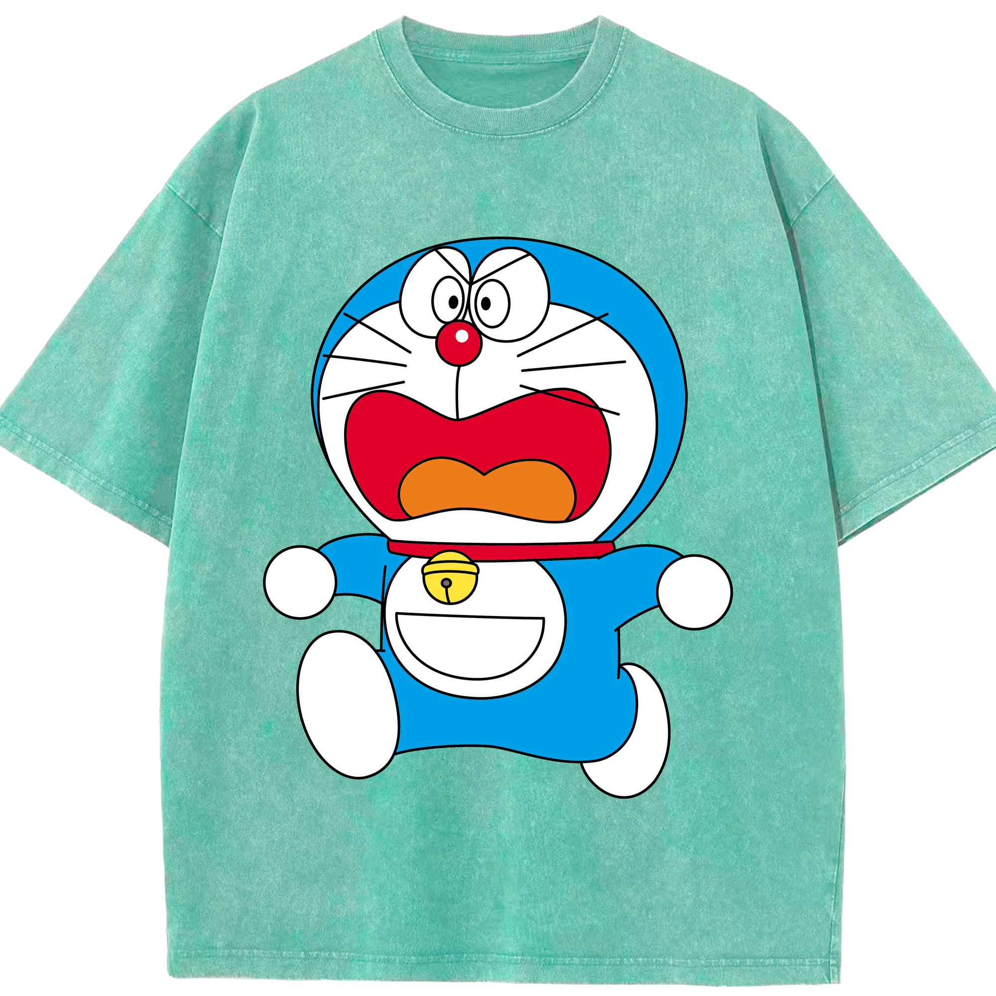（画像用） ドラえもん Doraemon 綿100% ヴィンテージ風 半袖Tシャツ（フロントプリント）
